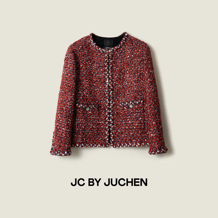 黑标线“温暖的权力”金银丝御用手工坊粗花呢香风外套FW074844