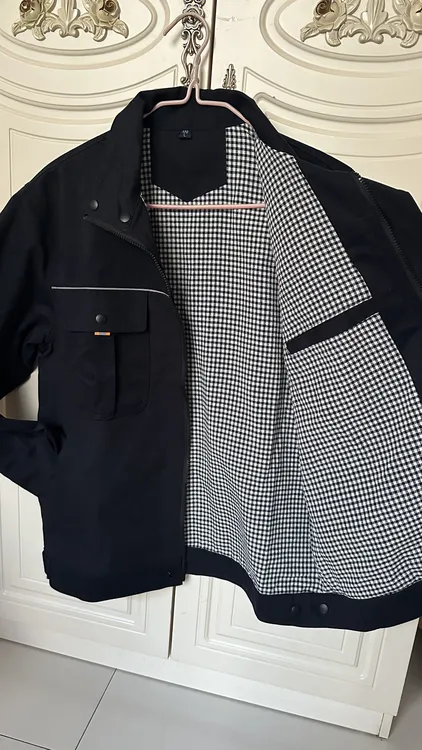 纯棉立领双层工作服套装男士防烫电焊服全棉工厂车间劳保厂服定制