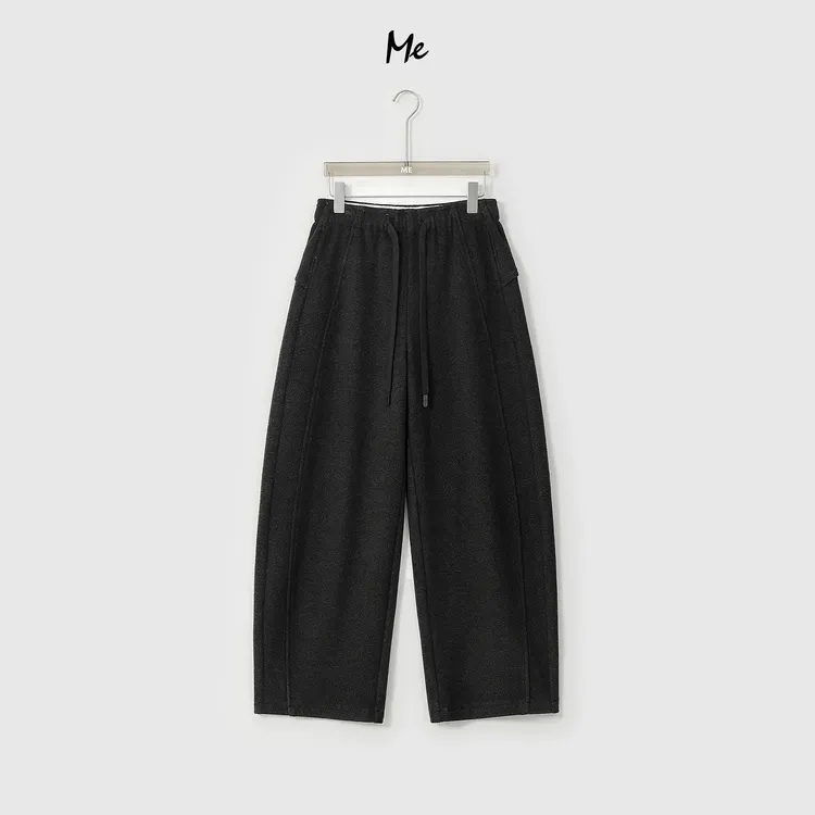 ME【藏肉加绒月牙裤】美利奴绵羊毛圈圈呢高腰显瘦弯刀裤子MESA3968