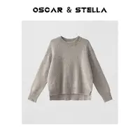 OSCAR&STELLA【海蒂】圆领宽松型针织纯色秋冬毛衣 34-10371