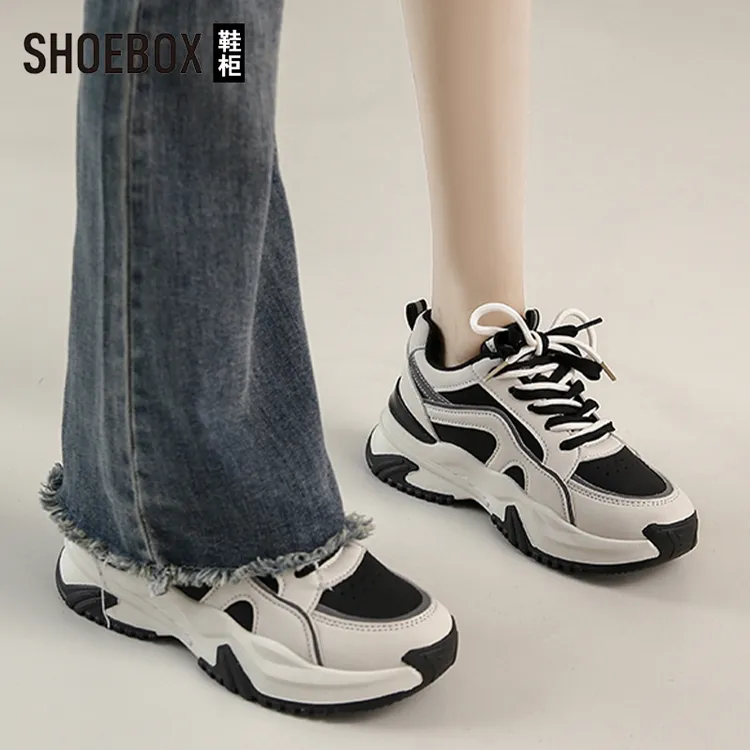 达芙妮旗下鞋柜厚底老爹鞋女秋季新款百搭轻便软底休闲运动鞋女士