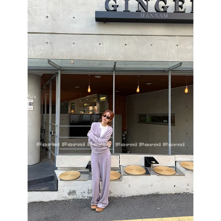 FORNI 保温套装 自发热天丝醋酸羊毛休闲瑜伽感卫衣长裤套装