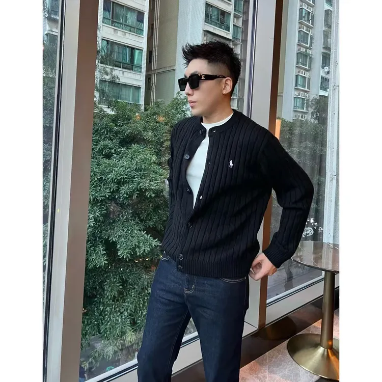 【绞花毛衣】澳洲羊绒麻花900克专机老钱抗起球毛衣开衫情侣款毛衫