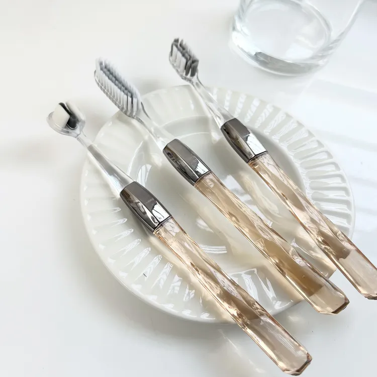 YACHENSHI 三合一银离子可替换刷头防滑成人软毛家用牙刷