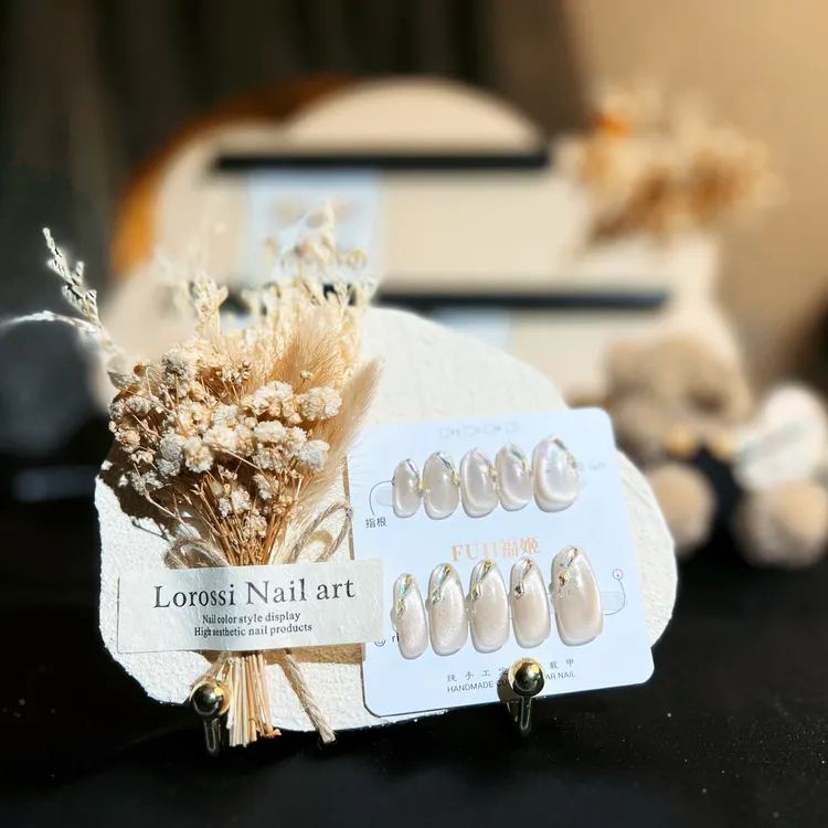 【钻石星泪】手工穿戴甲片高级感猫眼显白轻奢华气质1