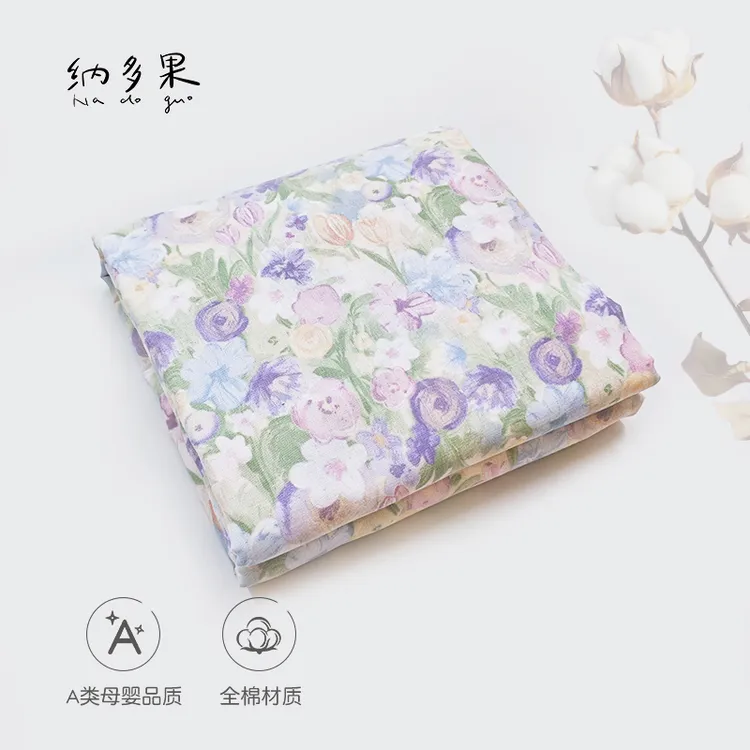 母婴级全棉双层纱单床单枕套床上套件秋冬四季卡通