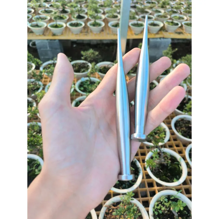 304不锈钢实心掏土棒170mm-盆景用理根器