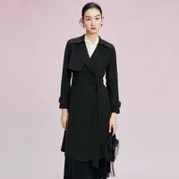 【晨粉专享价】时尚通勤立体廓形西装领风衣女商场同款