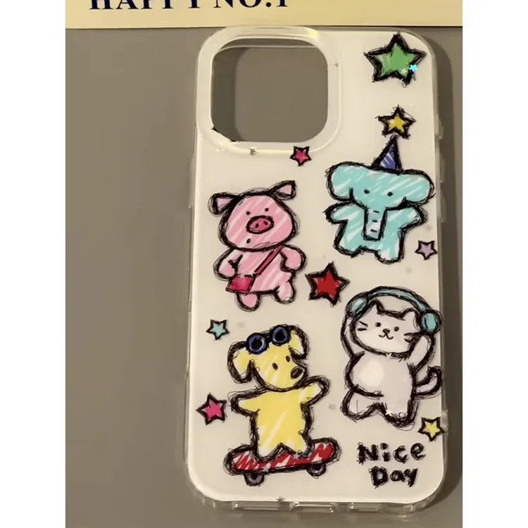 BANCA动物园小朋友适用苹果16/15大孔手机壳华为P70vivo小米oppo