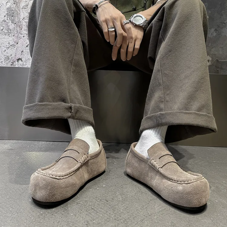新款多色耐磨砖头鞋男士潮流户外小众懒人鞋休闲一脚蹬百搭博肯鞋