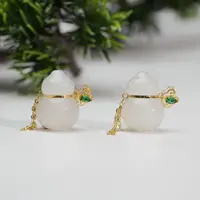 【小北珠宝】18K金和田玉吊坠约11*15mm【多样性发一件】15-AH02X1676