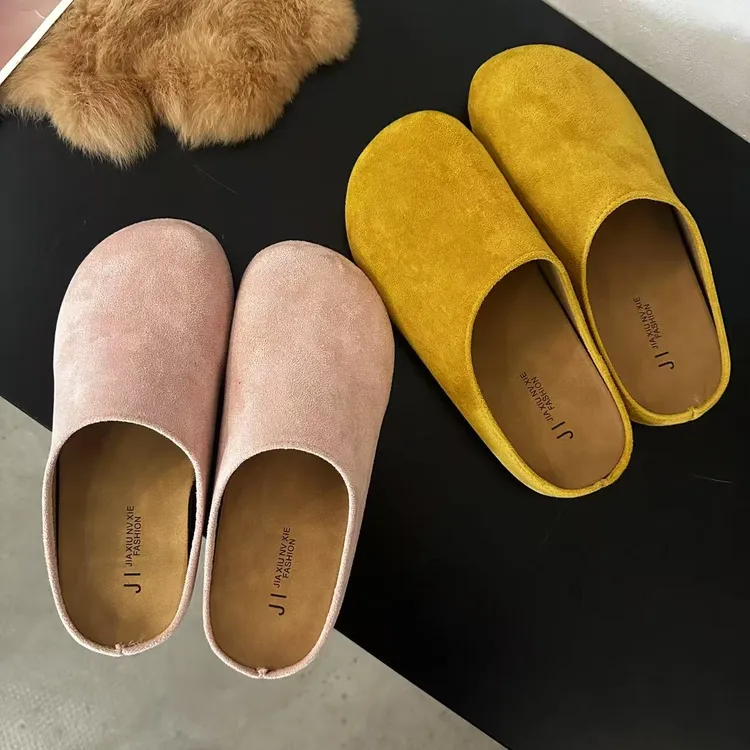 【FAND饭饭专属】法式休闲风包头拖舒适夏季圆头时尚百搭勃肯拖鞋