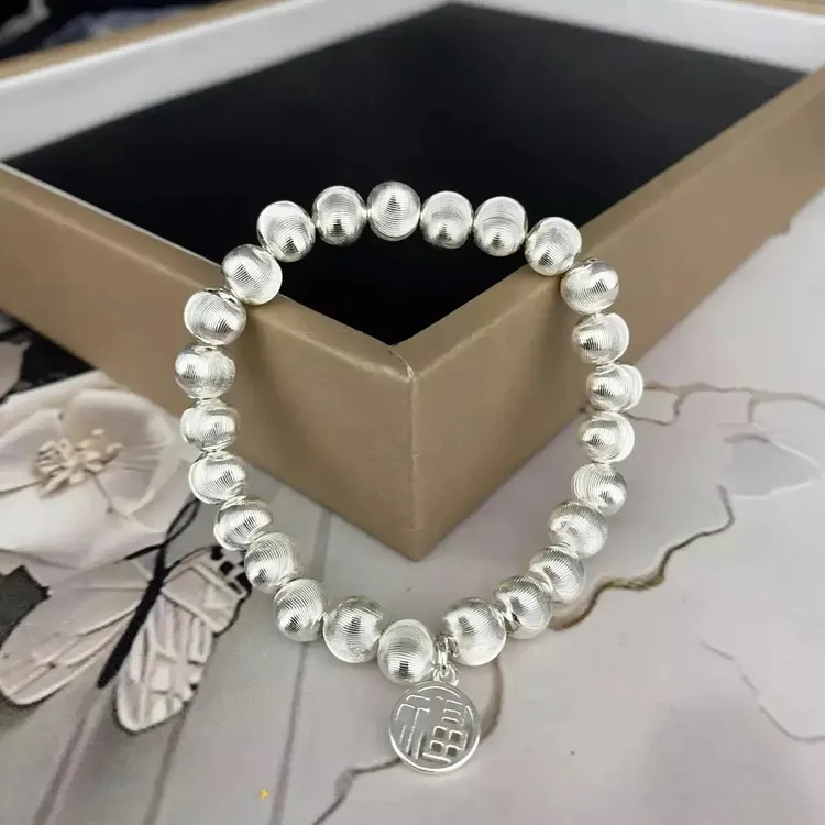 拉丝猫眼珠福牌手链转运珠女精致时尚个性设计感礼物