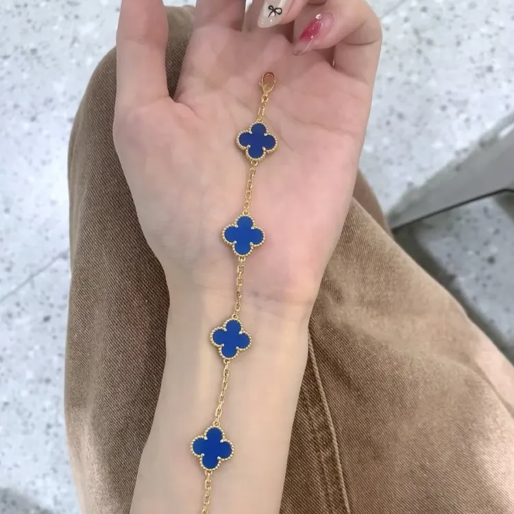 925银莫桑石手链 【蓝五花手链】蓝五花手链新款