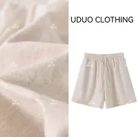 夏末清仓【热带岛屿】C家25夏季新款亚麻A字高腰短裤舒适百搭8105