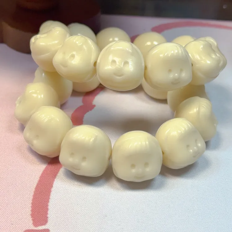 象牙果原果雕刻原白乖巧多妹可爱文玩手串手捻