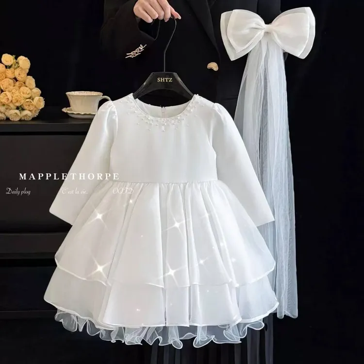 女童秋季季洛丽塔公主裙2025新款网纱连衣裙生日礼服裙儿童长袖裙