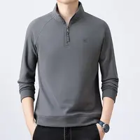 轻奢两棵树！立领半拉链卫衣男士秋冬打底衫半高领男装加厚长袖t恤