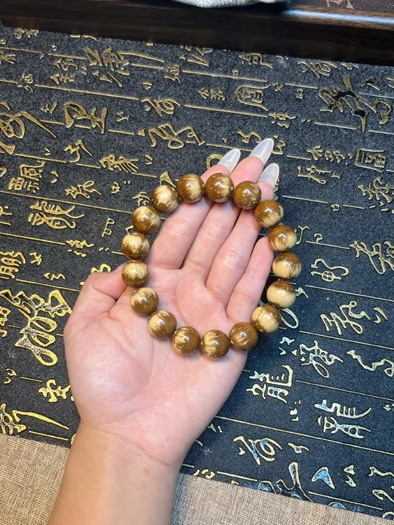 紫金鼠熊猫14mm单圈手串