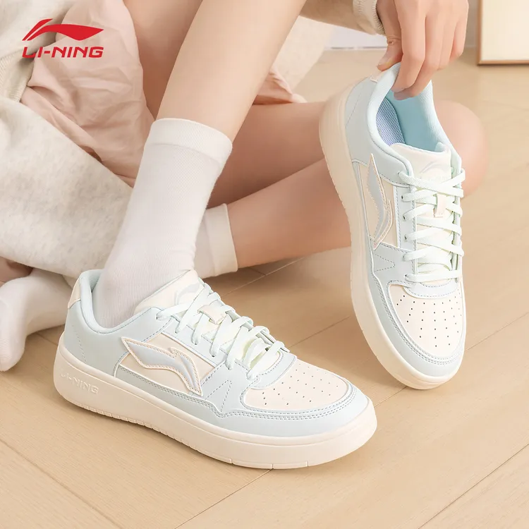 李宁月临女款板鞋2025新品百搭透气潮流低帮秋季清新ins休闲鞋子