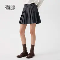 *TeenieWeenie小熊半身裙25学院风舒适A字迷你百褶裙TTWH258TCBB