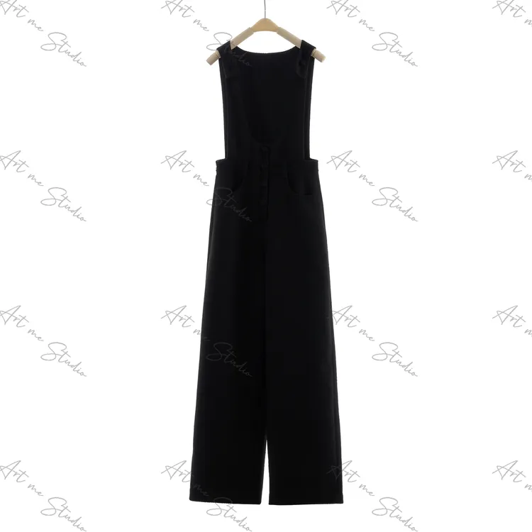 3姐【空山载月 小香风背带阔腿裤】  S31351C2