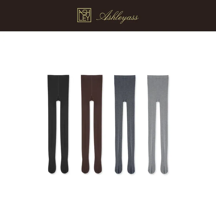 【ASHLEYASS】“羊毛蚕丝连脚袜”无痕接缝加宽腰边连裤袜LSK251725W