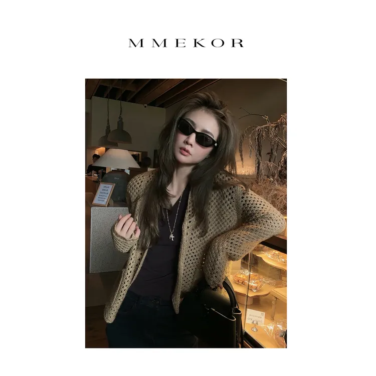 MMEKOR“苏黎世”针织衫 2025新款秋款静奢老钱优雅上衣 30008