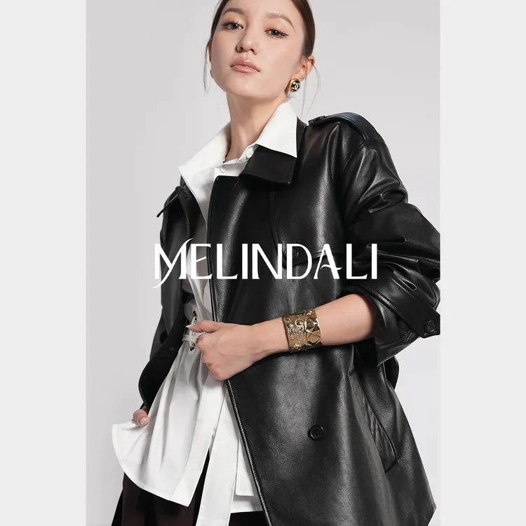 Melinda Li【精英女主】黑标私服英国进口小绵羊皮宾霸里皮衣外套