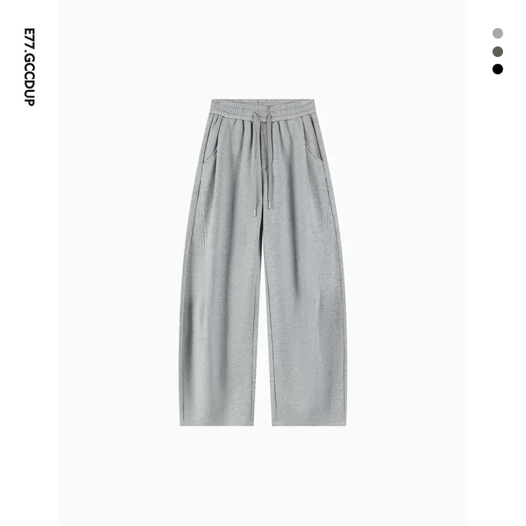 GCCDUPE77『冬日特调』简约松弛感冬季棉感色纺加绒松紧腰休闲裤