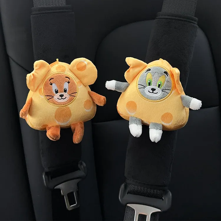 奶酪猫和老鼠汽车安全带护肩套保护套通用高级可爱车内装饰车载