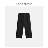 MOOI MONO“老钱西裤”显瘦极简风加绒牦牛毛八分直筒西装裤K839C54