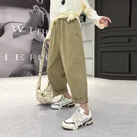 大码裤子休闲裤女120斤到240斤胖妹妹遮胯显瘦九分裤子哈伦裤秋季