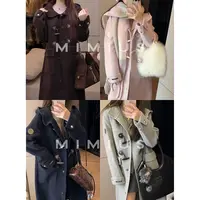 【mimius】喵喵 千金校供感双面呢牛角扣大衣 G09223