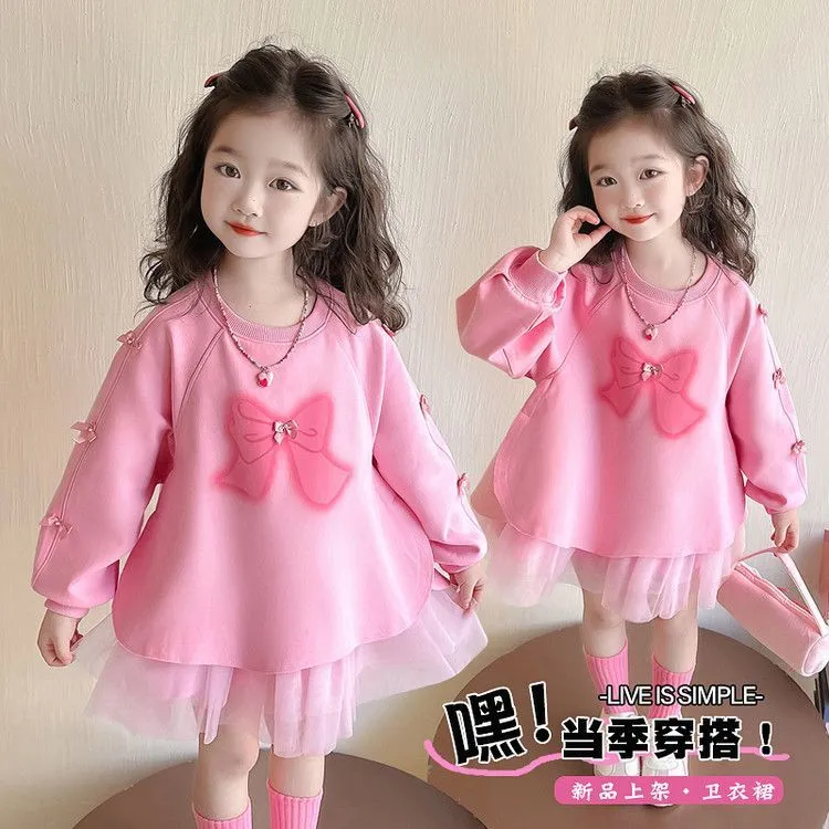 女童春装洋气连衣裙2025新款儿童甜美公主网纱裙宝宝夏季可爱裙子