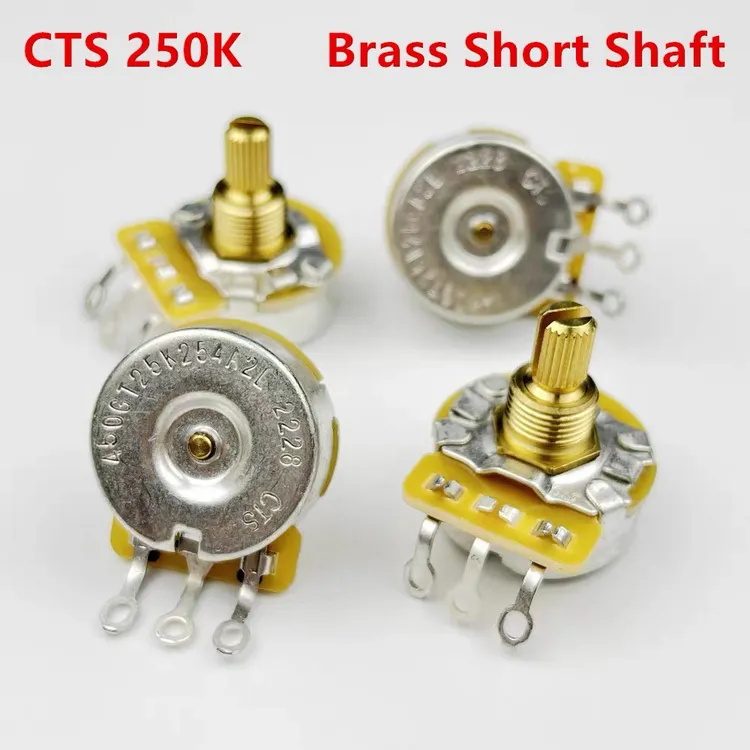 美产CTS电位器 铜轴电吉他电贝司音色音量电位器铜轴阻值旋钮配件