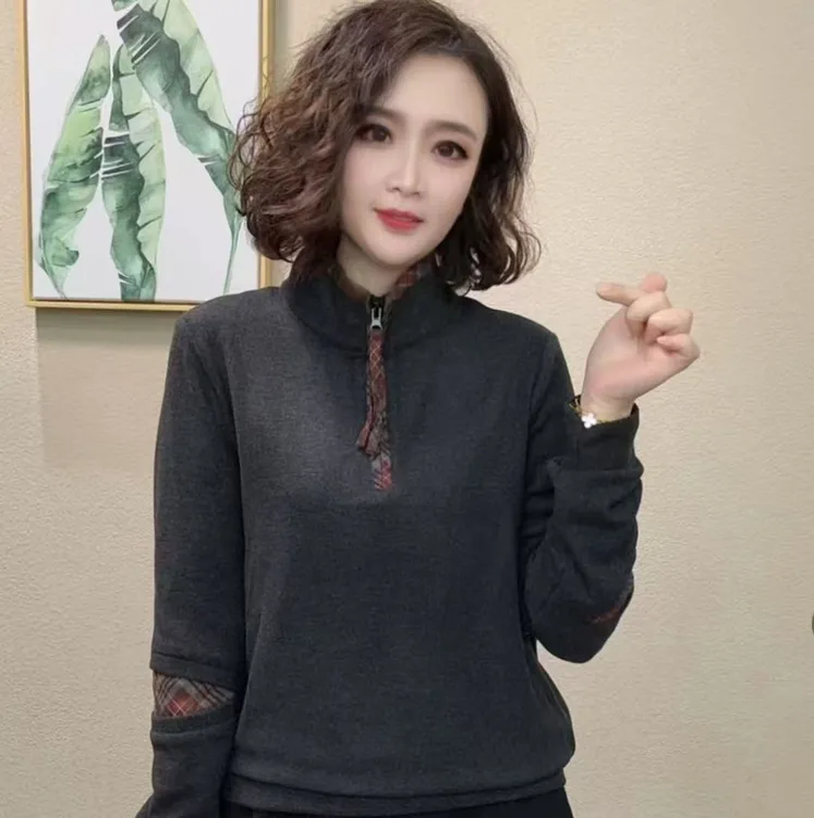 2025洋气百搭减龄长袖气质冬季新款时尚显瘦女上衣#5857792