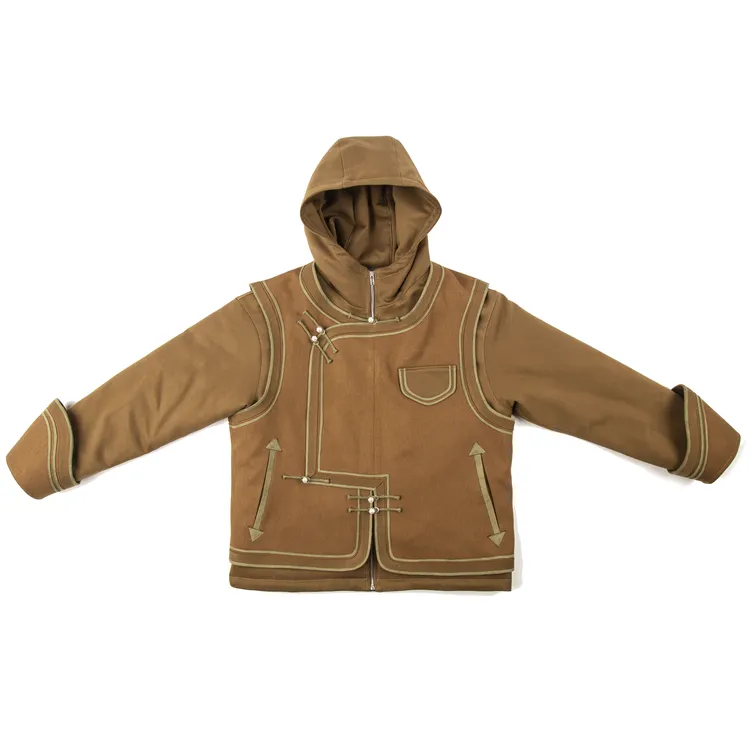 阿提拉系列之『大地』男女同款手工定制双件套棉衣连帽保暖