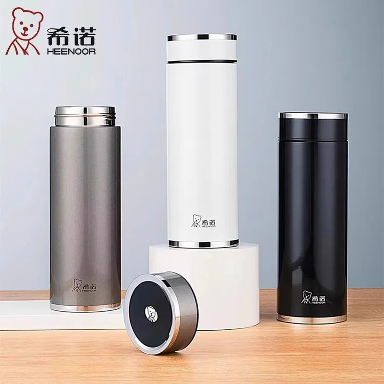 希诺真空保温杯金属包边简约商务质感大容量水杯车载泡茶杯1300