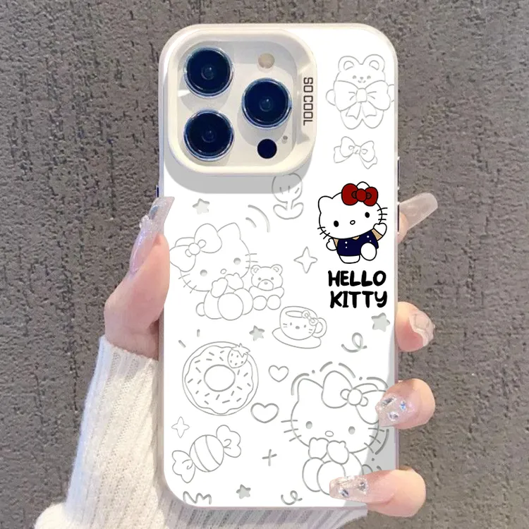 适用于苹果16华为OPPO小米VIVO高颜值个性彩银壳手机壳KA0293