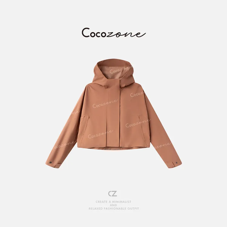 COCO ZONE 刘一一 “沙漠阳光” 连帽隐形口袋都市外套 CD2A1573