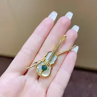 合金胸针 【壹芳珠宝】轻奢设计小提琴胸针