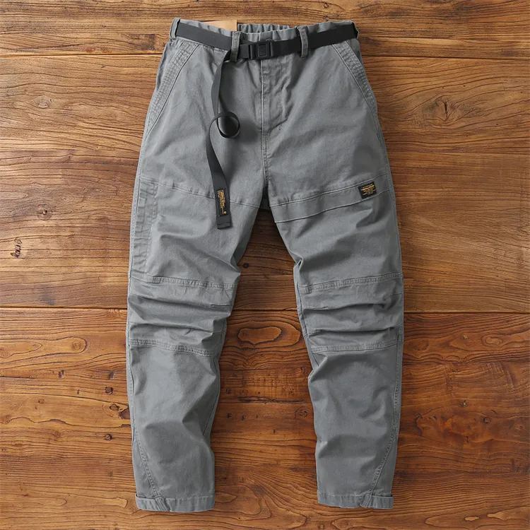 秋季复古休闲男士长裤潮流百搭帅气小脚阔腿宽松直筒多口袋工装裤