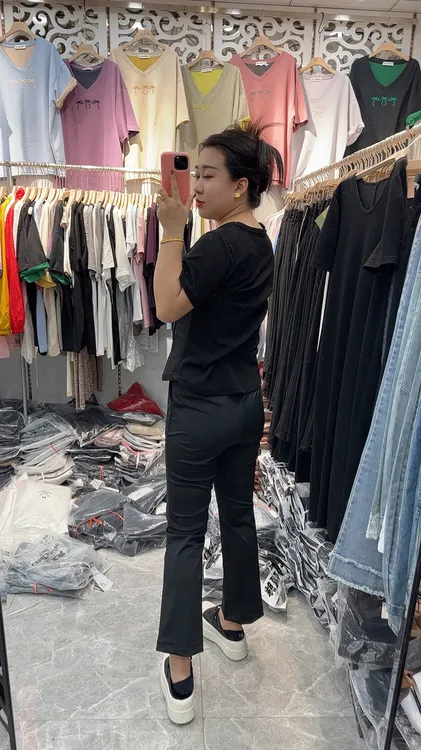 万能腰微喇冰丝裤3～8码01款