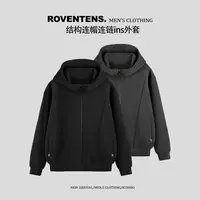 【李晨nic专属】重磅480g连帽开衫款宽松休闲运动长袖连帽卫衣7601