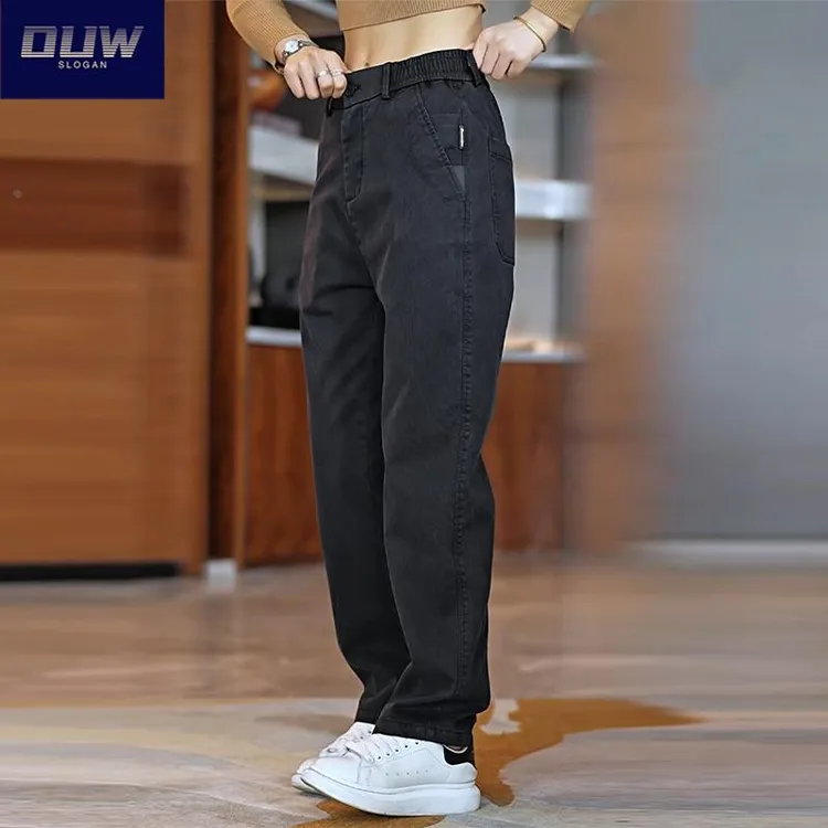 O.U.W2025爆款休闲裤男士秋季新款宽松直筒阔腿中年爸爸装裤子ins
