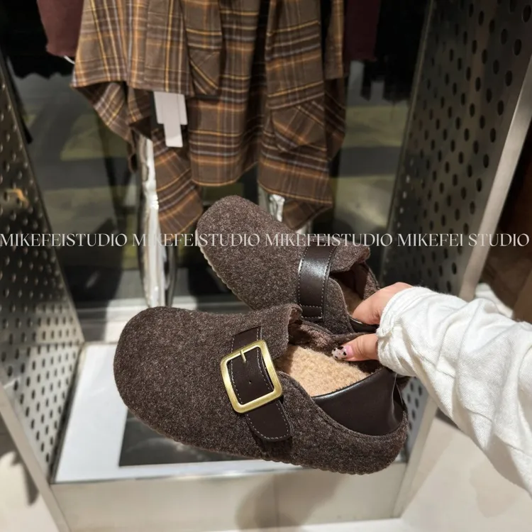 【MIKEFEI】加绒两穿软底土豆棉鞋