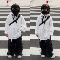 三乐乐家儿童2025秋冬潮牌拉条设计感连帽卫衣高级感百搭休闲宽松