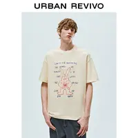 UR2025秋季新款男装潮流休闲趣味印花棉质T恤UUV450036