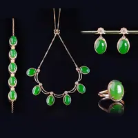 传承系列/18K金典藏级高色苹果绿套装